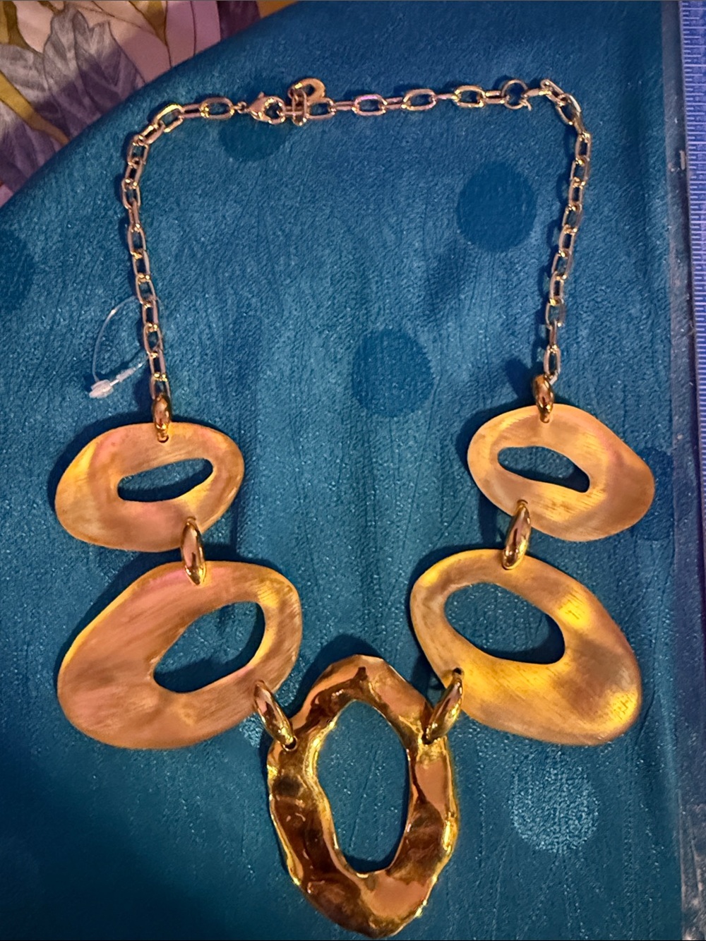 Alexis Bittar Gold-Tone Statement Oval Link Necklace - Women Jewelry